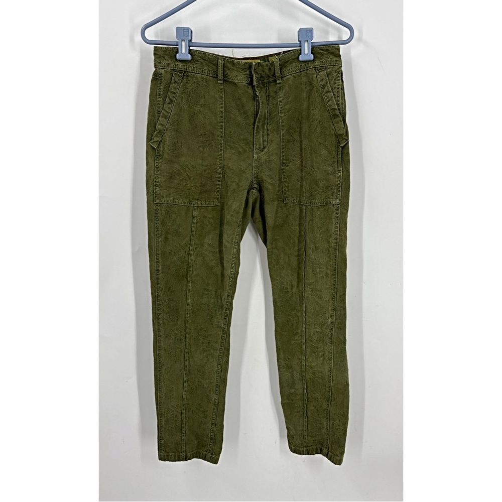 Anthropologie The Wanderer Green Embossed Pants 27